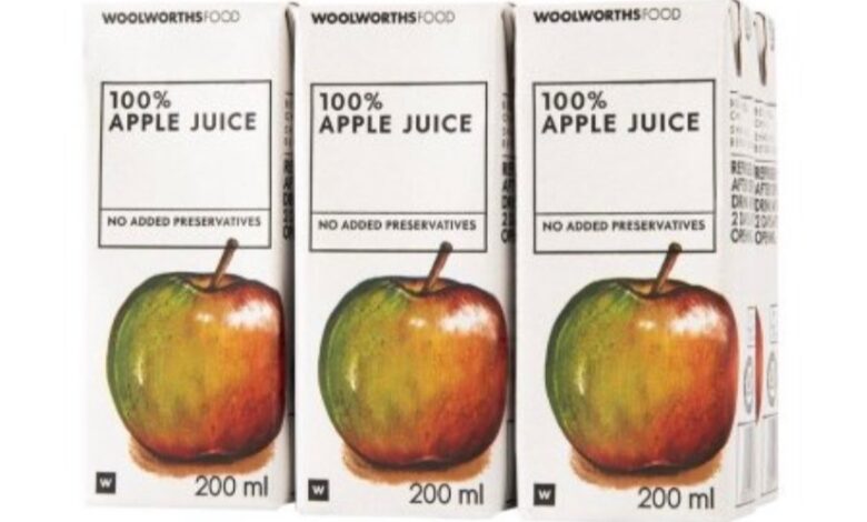 Woolworths SA Recalls Its Woolworths Branded 100% Apple Juice