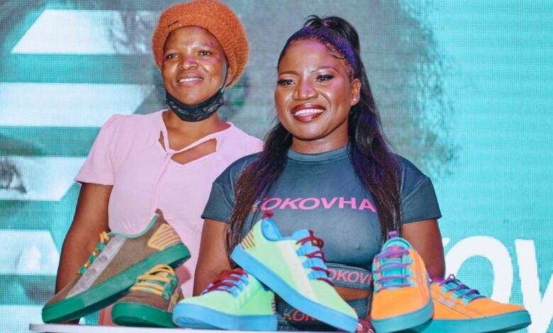 SA Singer Makhadzi Announces Her New Sneaker Range Called Kokovha In Partnership With Kicks Sports Wear