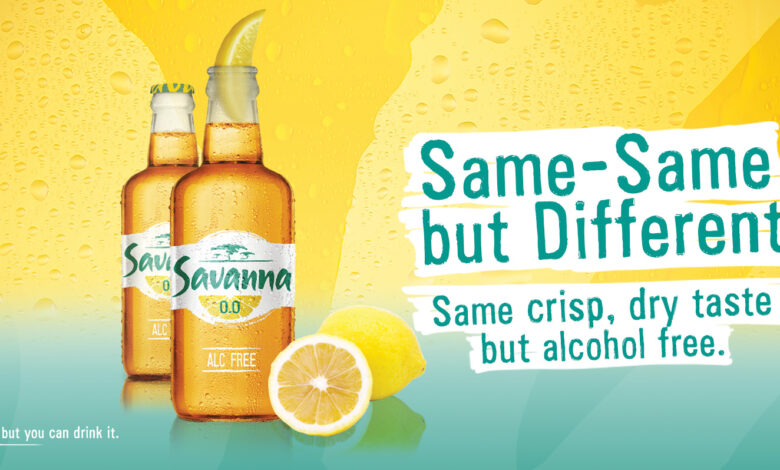South Ahh’s most loved premium cider is back as the official-drink-of-officially-not-drinking, with the new Savanna Alc Free 0.0%. Launched with the same crisp, dry taste but less than 0.05% ABV, it is officially the driest alcohol-free drink around. Savanna Alc Free 0.0% is same-same but different, like a bunny chow and a kota, like pap and porridge, like Gqom and Amapiano. Just ask SA comedian: Schalk Bezuidenhout in the new campaign launching on 1 February 2023. Siyavanna SA, we get you! Savanna fans are big supporters of annual social practices like ‘Dry January’ and ‘Oct-Sober’, we want to meet them where they’re at, and give them what they want. This new Savanna Alc Free 0.0% variant is the perfect drink for all seasons and occasions. “How is Savanna Alc Free 0.0% created, you ask? We use the same method when making Savanna Dry, then the cider is de-alcoholised to less than 0.05% ABV, to deliver the same crisp, dry taste, and premium quality Savanna that you know and love,” says Eugene Lenford, Marketing Manager: Savanna Cider – Distell. Savanna Alc Free 0.0% is available nationwide in the iconic premium 330ml bottle, clearly labelled and fully compliant with South African legislation for alcohol-free products. Savanna supports moderation and responsible consumption, and all promotion of the new Savanna Alc Free 0.0% variant is in line with the code set out by the Association for Alcohol Responsibility and Education. Savanna Alc Free 0.0%. Same crisp, dry taste but alcohol free.