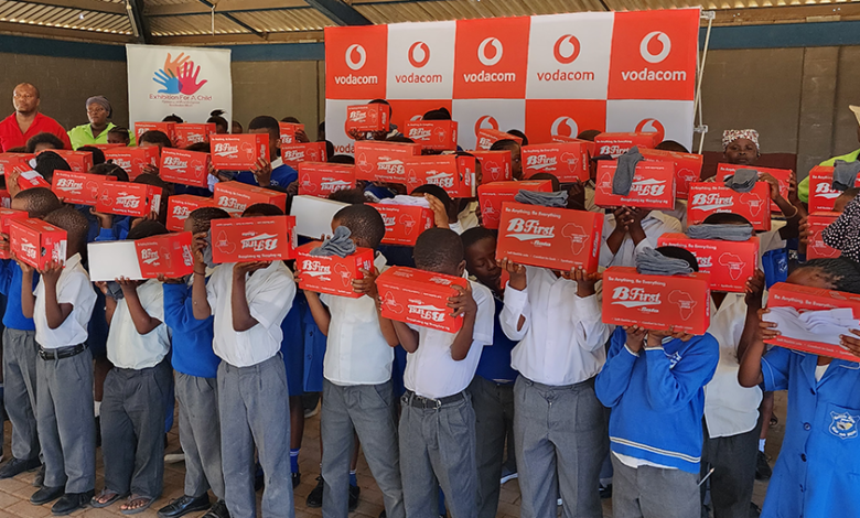 Vodacom Partners With Exhibition For A Child To Donate School Shoes To Learners In The Eastern Cape