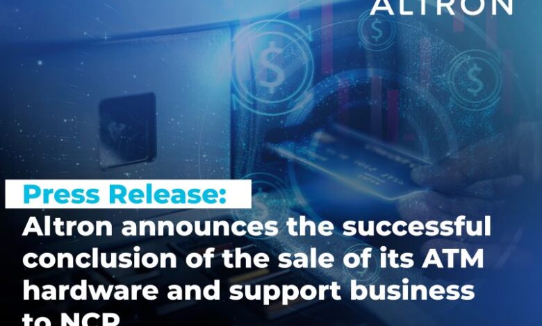 Altron Announces The Successful Conclusion Of The Sale Of Its ATM Hardware And Support Business To NCR