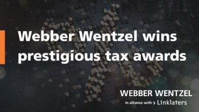 Webber Wentzel Wins Coveted Tax Awards