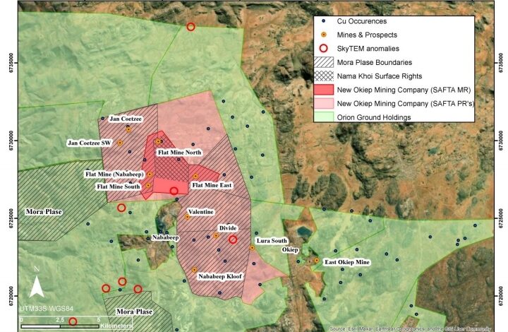 Orion Acquires Key Surface Rights At Its New Okiep Mining, Flat Mines Project