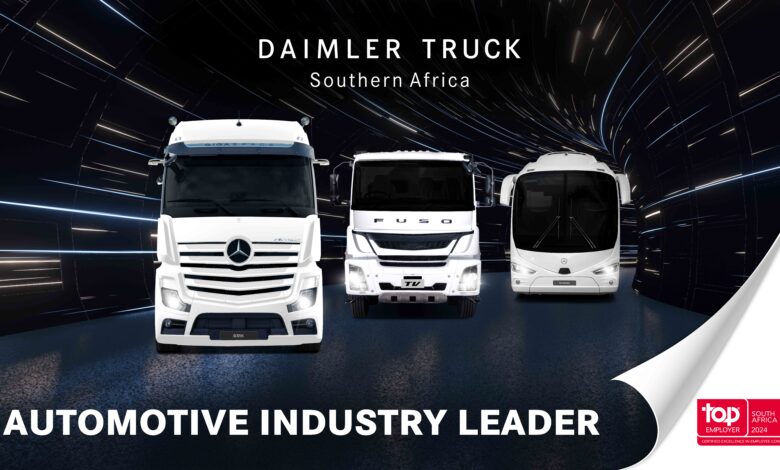 Daimler Truck Southern Africa Certified As Top Employer & Automotive Industry Leader 2024