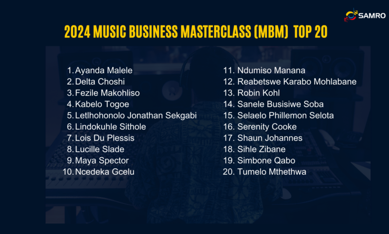 SAMRO And ASE Announce Recipients Of The Inaugural Music Business Masterclass Bursaries