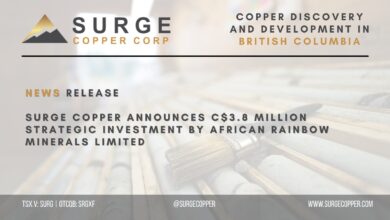 African Rainbow Minerals Limited Acquires Shares Of Surge Copper Corp.